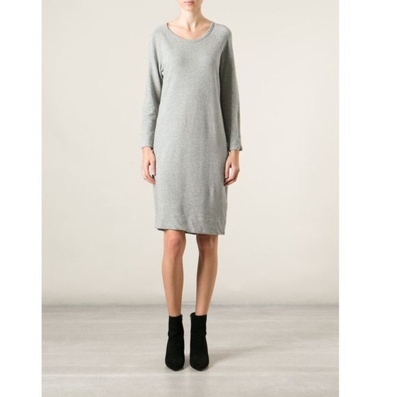 James Perse Dresses & Skirts - Women's Gray Raglan Sleeve Sweatshirt Dress
